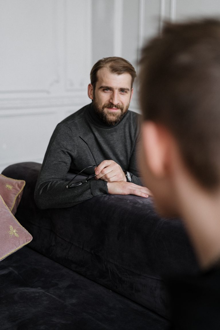 Therapist Speaking to Client